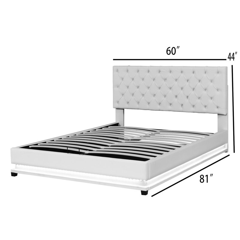 Lit tapissier Shiffer, gris