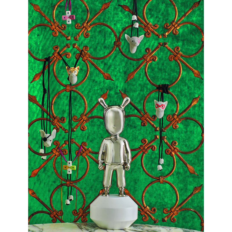 Valencia Handcrafted Porcelain Figurine with Silver Finish - Small