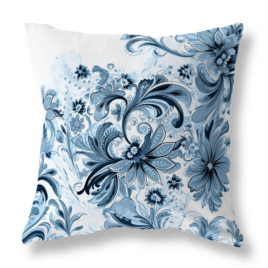 Wild Flora Fusion Floral Square Cushion mit Füllung