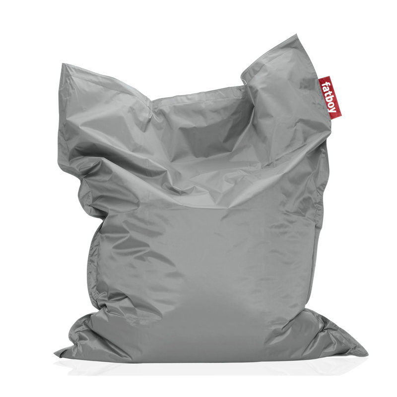 Rock 'n Roll Medium Bean Bag Chair, Silver Nylon