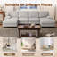 Canapé d'angle en forme de U de 104,9 pouces avec 4 places, canapé sectionnel moderne et confortable avec double méridienne-416791897