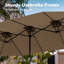 Parasol d'extérieur 13 pi double face-1790295273