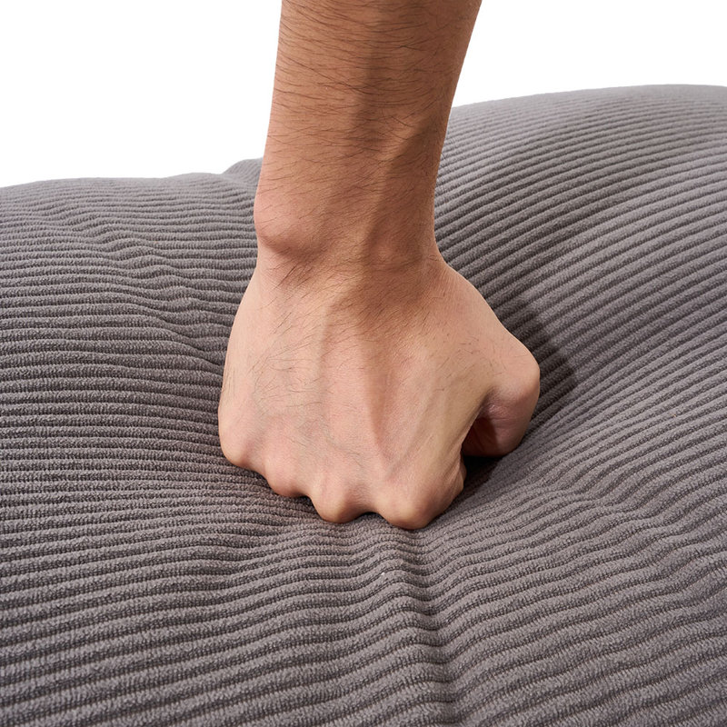 Soft Corduroy Cushion, Dark Grey, 80cm W  x 53cm D