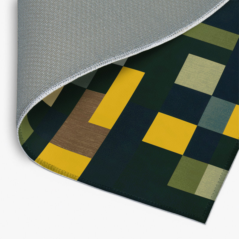 Tiled Greenery Indoor And Outdoor Area Rug, Rectangle 8' x 10'