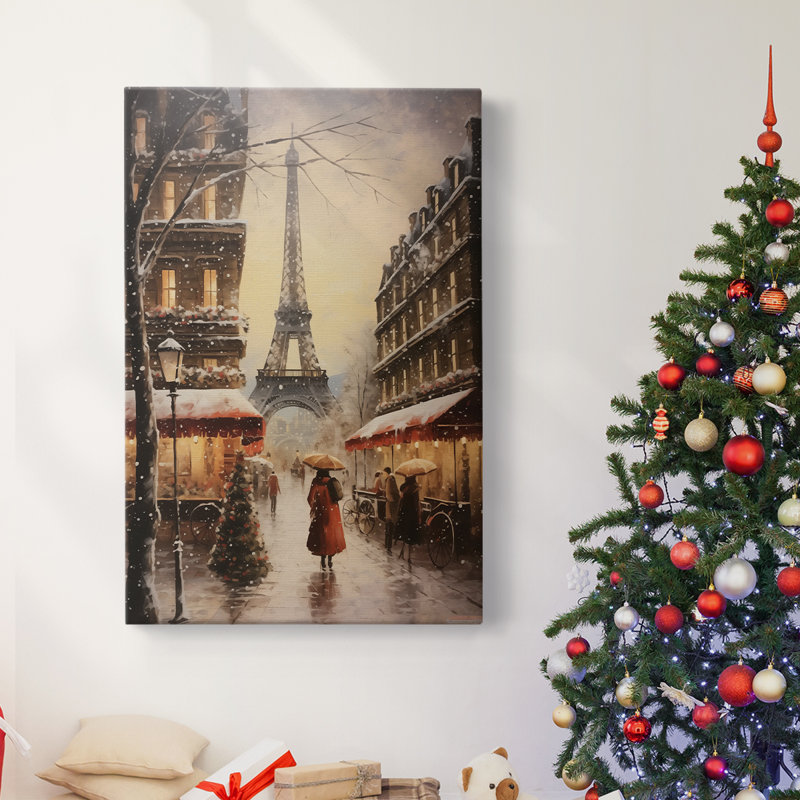 Art des Fêtes de Noël - Toile tendue avec châssis DLII, H 60 po x l 40 po