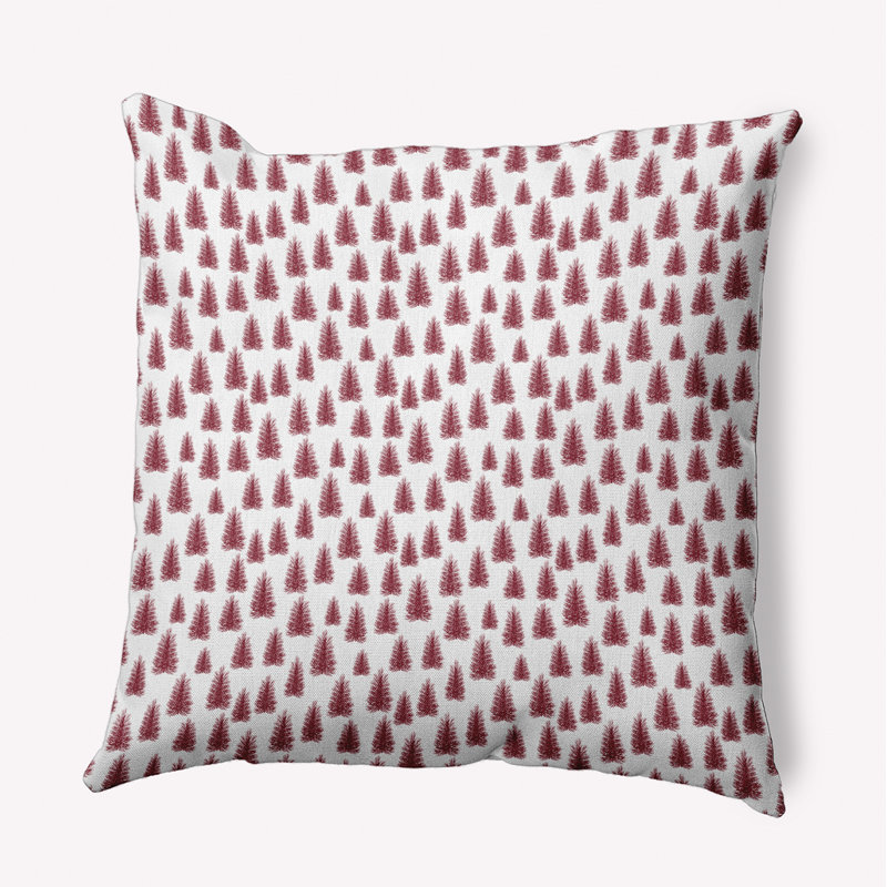 Coussin décoratif géométrique intérieur / extérieur en polyester, Carré, 18 po x 18 po