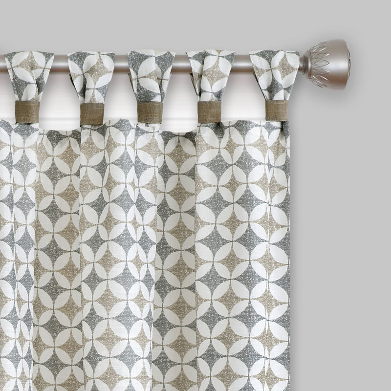 Panneau de rideau simple semi-transparent avec pattes Abbieleigh, L 50 po x L 84 po, Pes