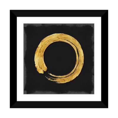 «Gold Zen Circle on Black I» non disponible sur toile