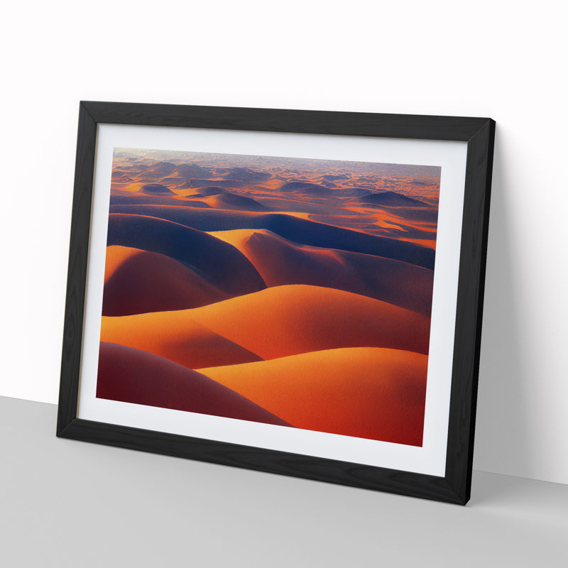 Watercolour Desert Vol.3 1 Piece Single Picture Frame Wall Art, 34cm H x 46cm W x 2cm D, Black