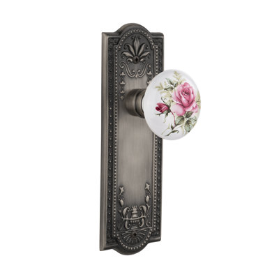 Plaque longue de porte d’intimité en porcelaine rose blanc avec prés