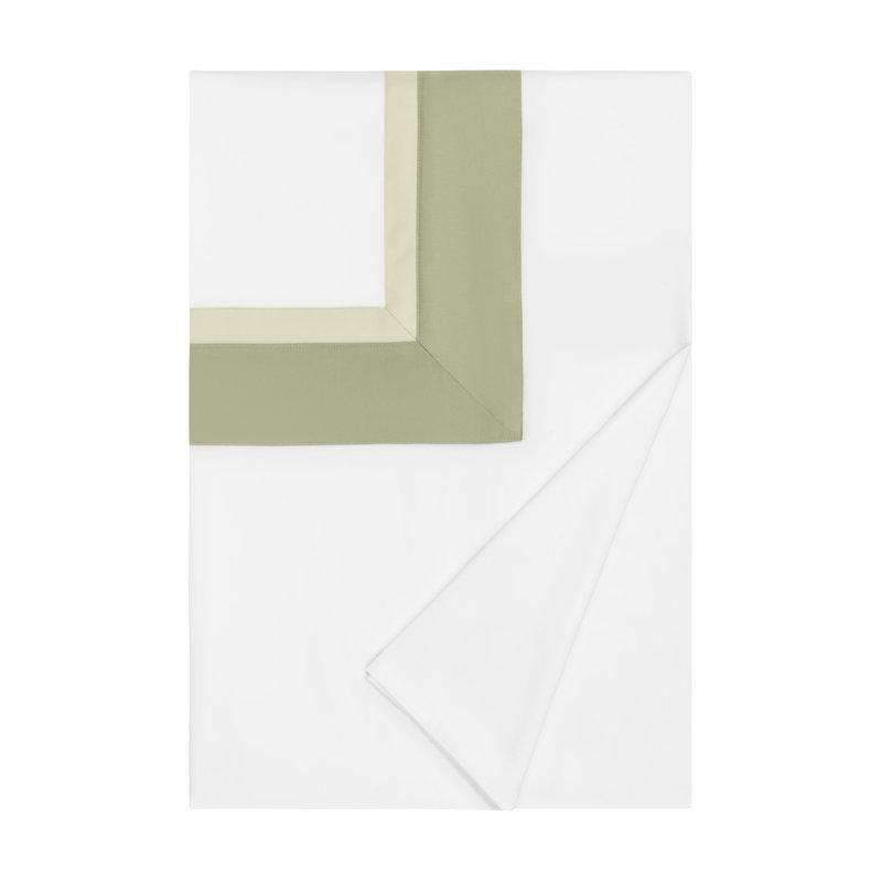 Borders Duvet Cover, King, White/Eucalipto/Sion