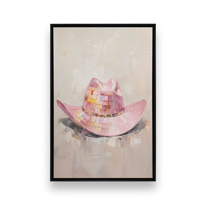 «Cowgirl Essentials in Pink II», reproduction sur toile, H 12,75 po x l 8,75 po, Noir satiné