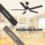 Ventilateur de plafond à DEL à 5 pales Essex avec trousse d'éclairage à télécommande-1474090060-1474090049