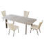 Ensemble de table de salle à manger rectangulaire 78,7 po, ensemble de table de cuisine moderne avec chaise rembourrée pour la maison, la cuisine et la salle à manger-1110653787-1110653786