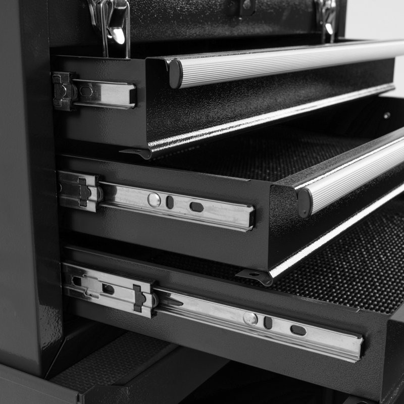 3-Drawer Steel Combination Rolling Tool Chest Set, Black