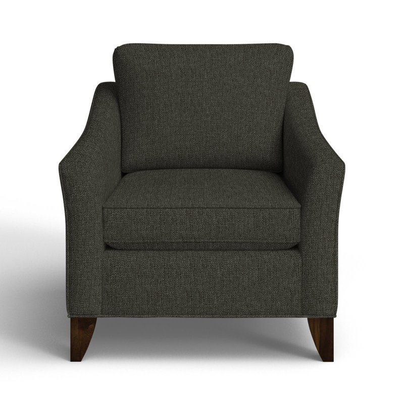 Mikah Upholstered Armchair, Macarena Charcoal Performance