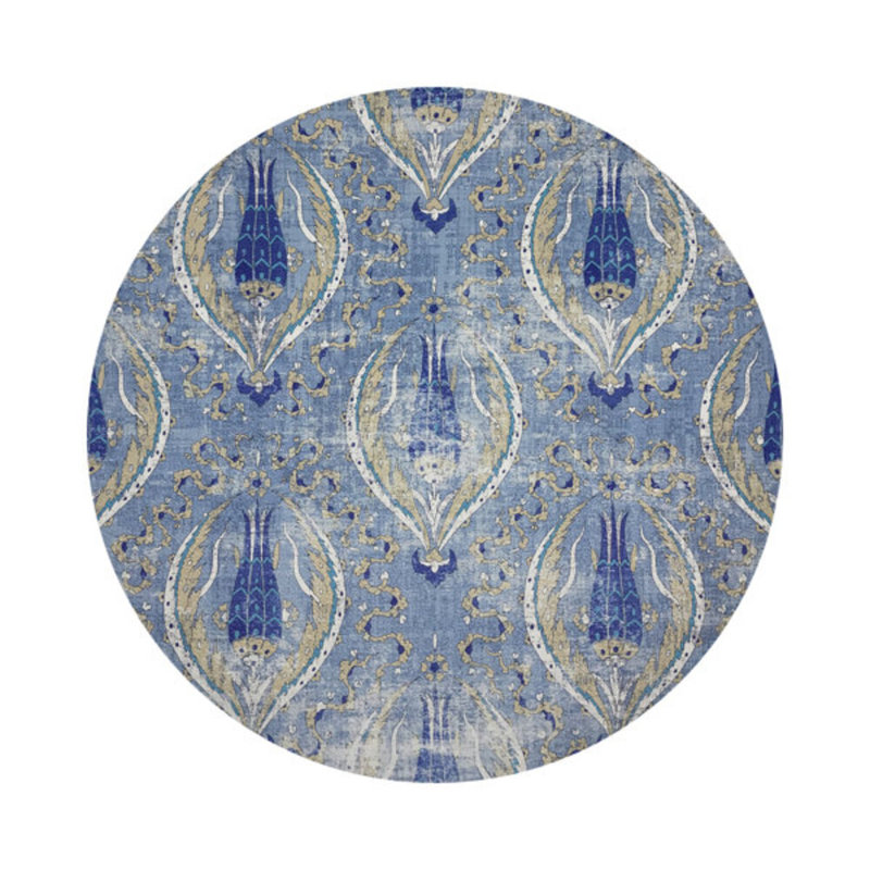 Byzantine Jewel Pebble 16" Vinyl Placemat, Navy