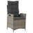 Vidaxl Patio Dining Set With Cushions Poly Rattan, Square Table-124239603-124239594-124239592