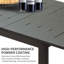 Table de salle à manger extensible pour l'extérieur