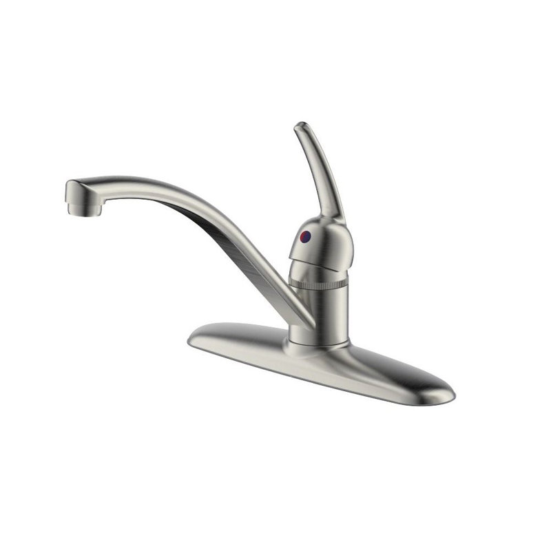 Robinet de cuisine à installation simple à 3 trous Kree Classic Series - Nickel brossé, Nickel brossé