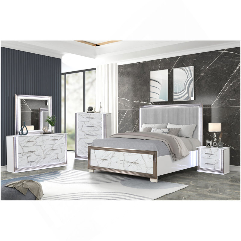 Ensemble de chambre avec grand lit 5 pièces Desire