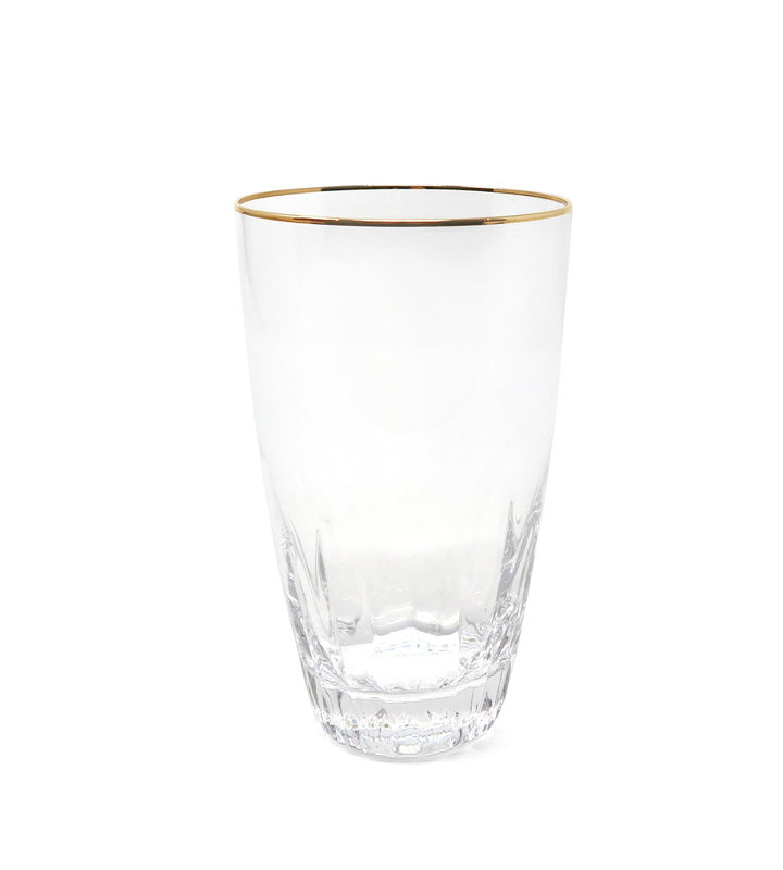 Verres Highball avec rebord doré, 6 pièces
