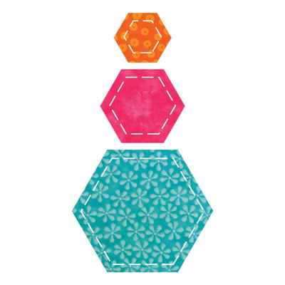 AccuQuilt GO! Matrice de découpe de tissu hexagonale pour projets de courtepointe, appliques et patchwork