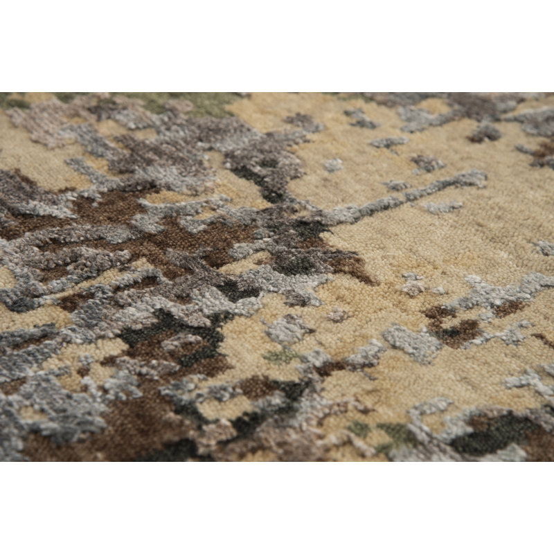 Wool Abstract Indoor Rug, 6' x 9'