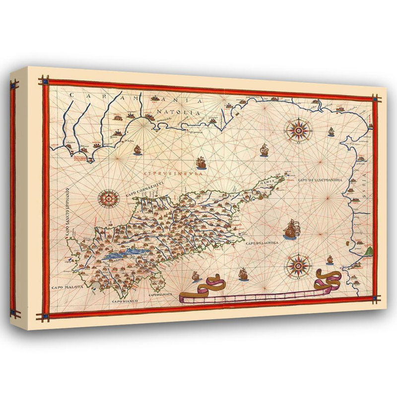 Art sur toile tendue par Red Barrel Studio® Martines Gallery: Chypre, Martines 1587, H 36 po x l 47 po