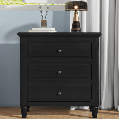 Armoire de rangement en bois à 3 tiroirs avec table de chevet
