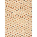 Shibori Hand Knotted Wool Area Rug in Cream/Blush/Gray
