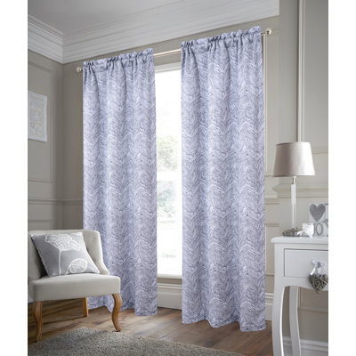 Crystal Waves Woven Room Darkening Window Curtain Set
