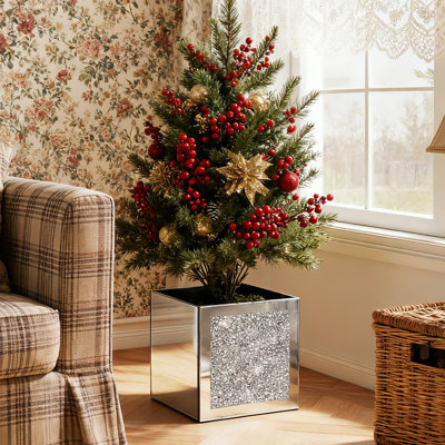 Handmade Mirrored Glass Planter Box