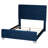 Bhudhashen Baxton Studio Emlyn Glam And Luxe Navy Blue Velvet Fabric Queen Size Panel Bed