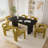 Double Pedestal Dining Set with Chairs-1417079165-1417079164