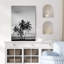 Film Grain Palm Trees & Skyline Floral Plants, photographie d'art moderne rustique sur toile-92187312-92187313
