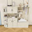 Armoire d'entrée avec tablettes et 4 crochets-309155753