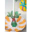  Ensemble de deux porte-bougies, motif de fleurs en verre multicolore, décoration de table