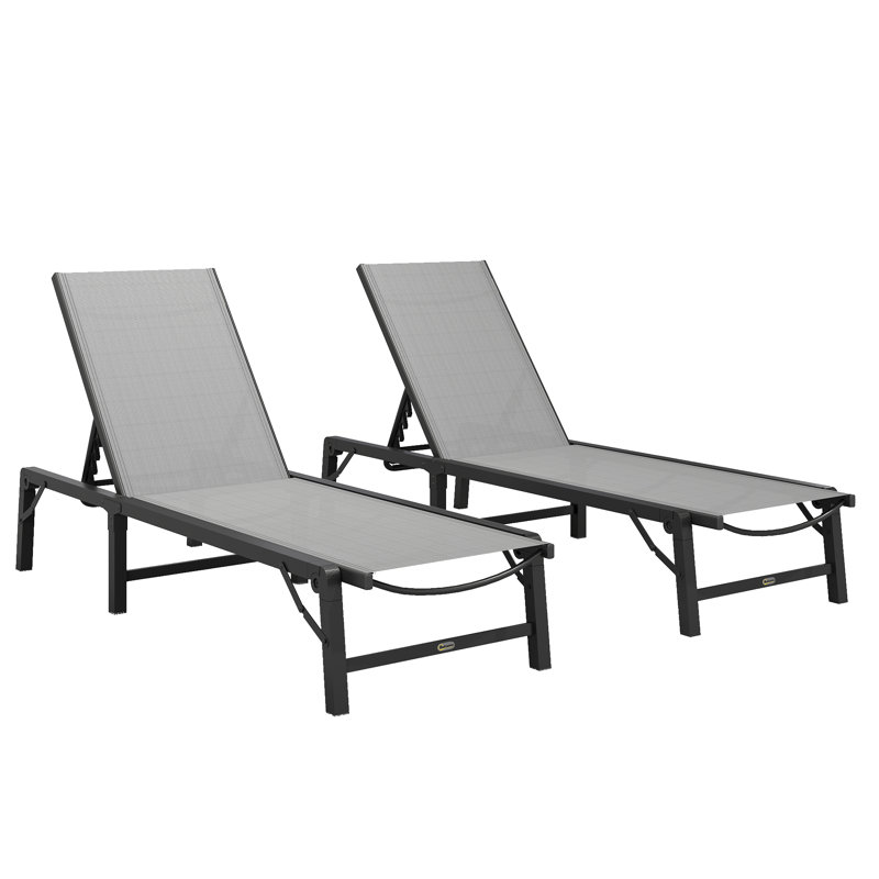 185cm Long Single Chaise, Grey