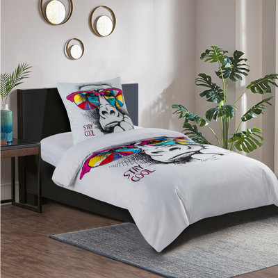 Cotton No Pattern Duvet Cover Set with Pillowcases