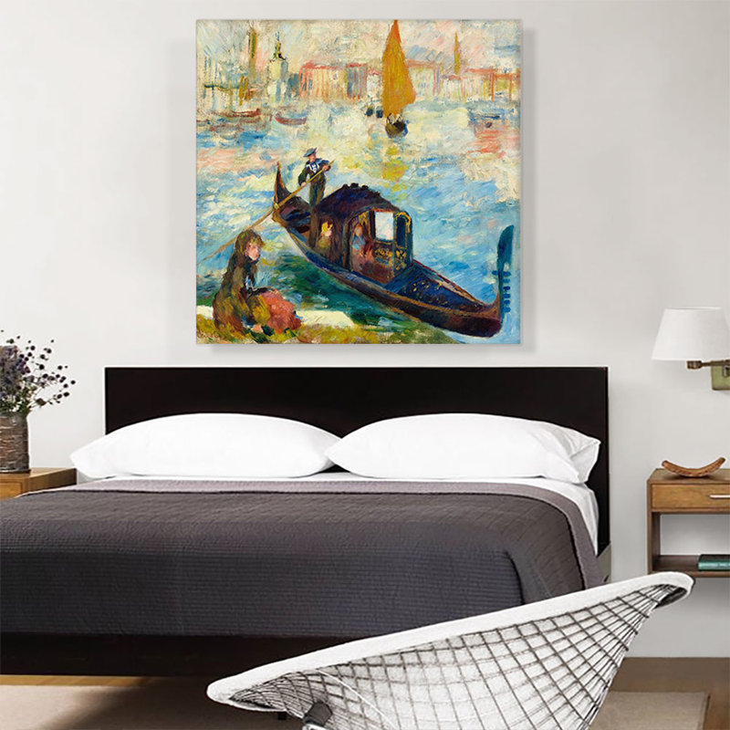 «The Grand Canal Venice 1881» par Pierre-Auguste Renoir, reproduction d'art sur toile tendue, H 36 po x l 36 po x P 0,75 po