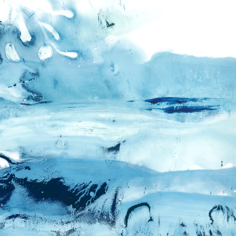 " Blue Currents IV " by Ethan Harper Painting Print, 30" H x 30" W x 1.25" D