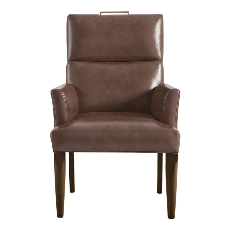 Thom Filicia Home Fabric Tight Back Arm Chair, Kimoni Natural, Havana