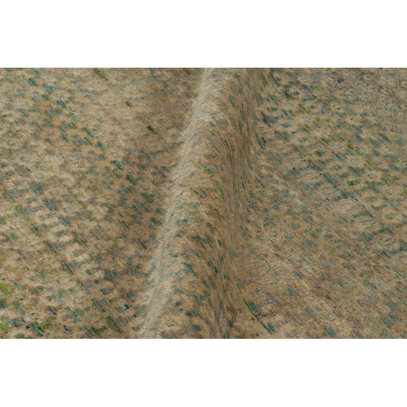 Rug & Kilim’S Modern Rug In Beige, Blue, And Sage Geometric Pattern