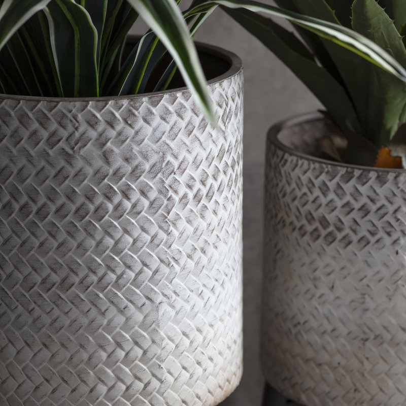 Albion Metal Planter, 61cm H x 38.5cm W x 28.5cm D