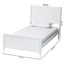 Lit plateforme avec rebords festonnés Baxton Studio Roni-2144984446