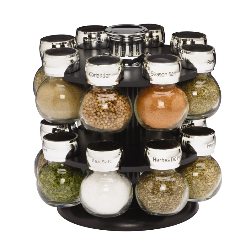 Freestanding Spice Jar & Rack Set