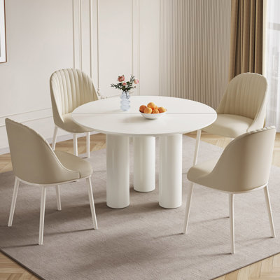 Ensemble de table de salle à manger 46,06 po avec 4 chaises pour la cuisine, le bar, le salon et les petits espaces