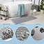 Tapis de bain et de douche antidérapant avec ventouses et trous de bonde, tapis de bain antidérapant lavable à la machine, séchage et découpe faciles (gris)