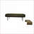 Ottoman Modern Sage Green Cocktail with Red Oak Slide Tray | Metal | Black